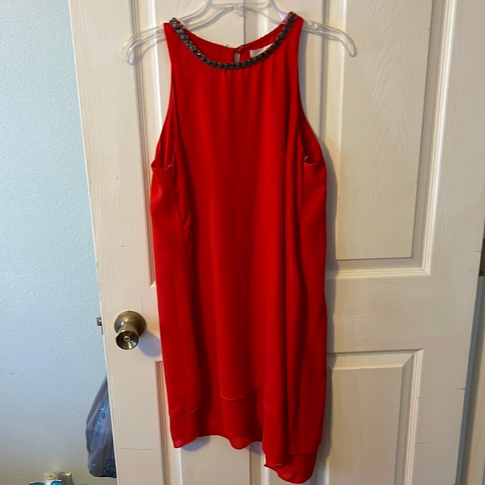 Asymmetric Red Dress